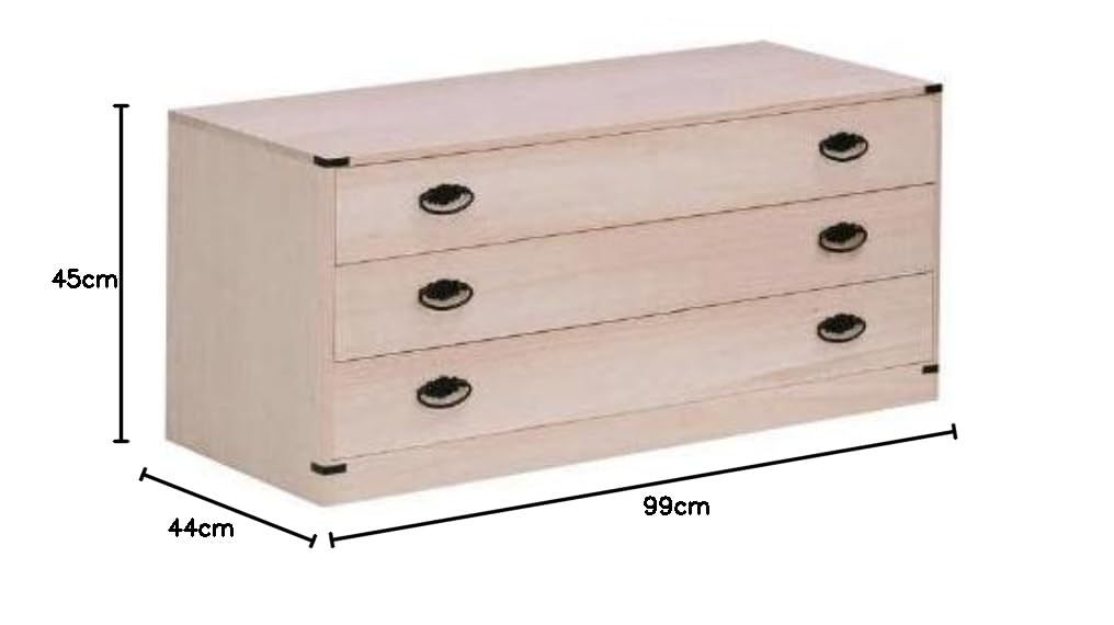 Amazon｜桐和チェスト 小袖ダンス 3段 完成品 国産品（日本製） 和風